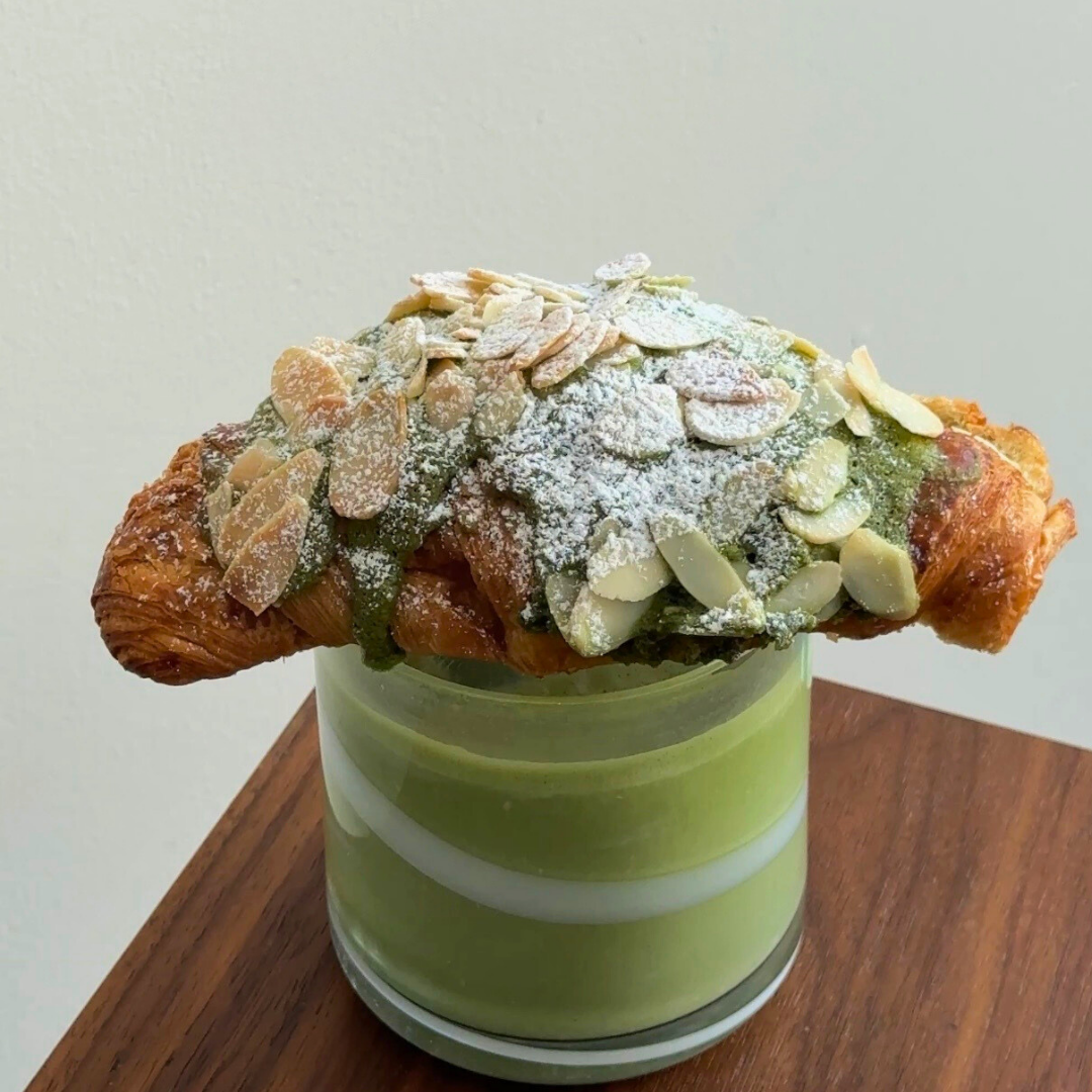 Almond Croissant Matcha