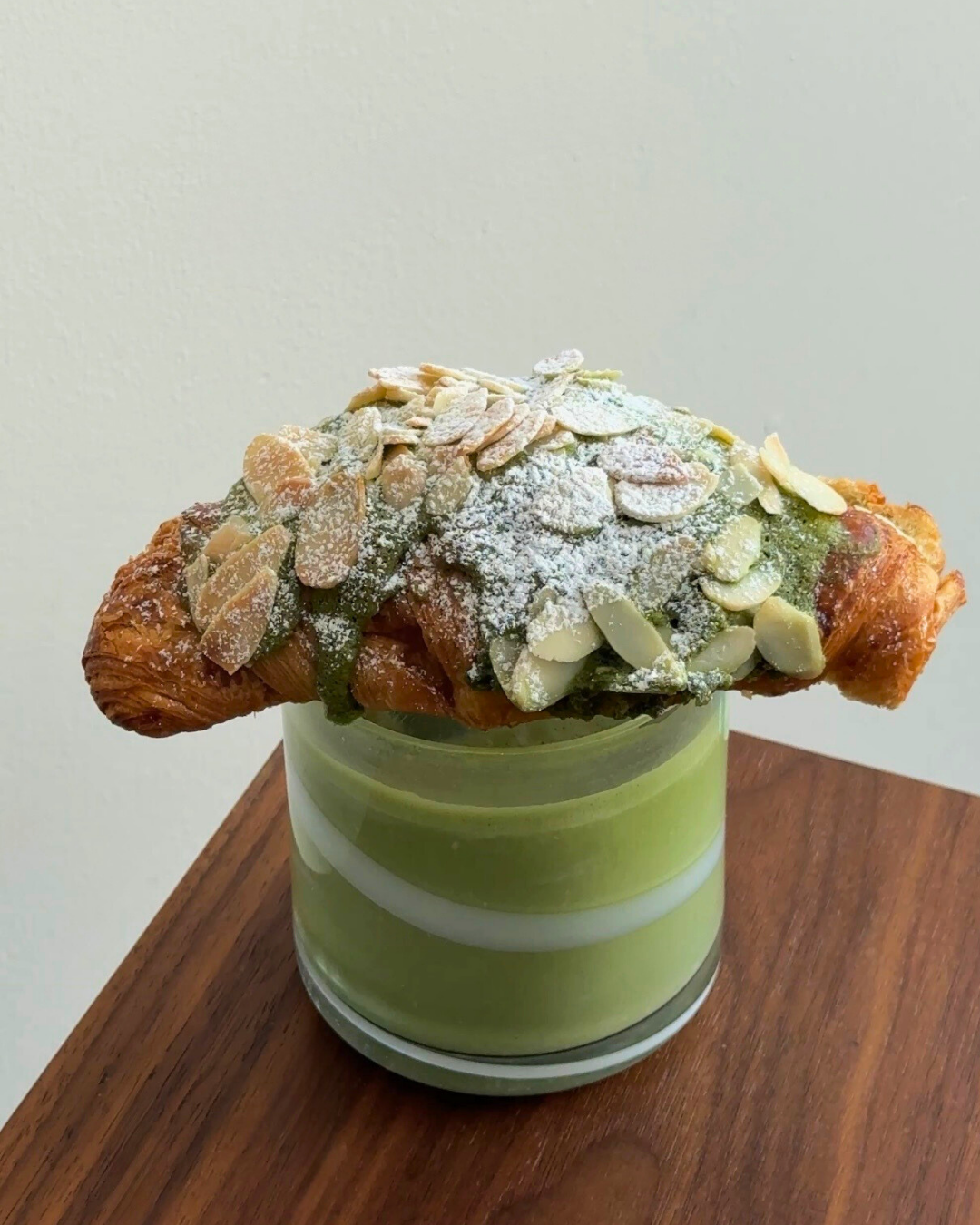 Almond Croissant Matcha