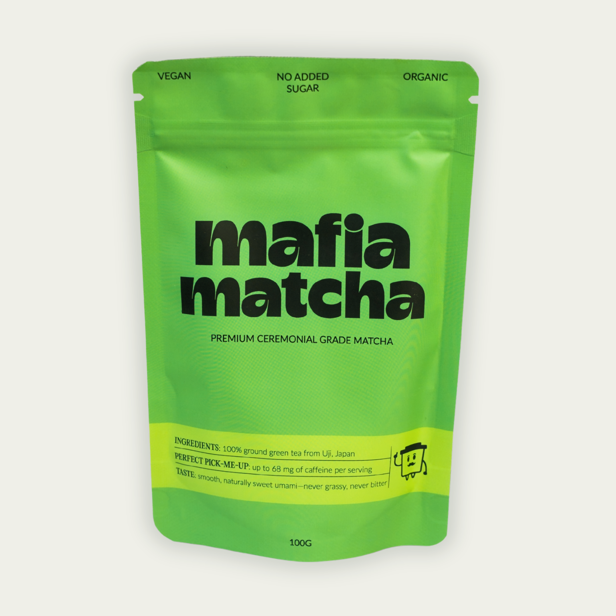 Mafia Matcha ceremonial grade matcha 100g pouch, premium Japanese matcha Ireland