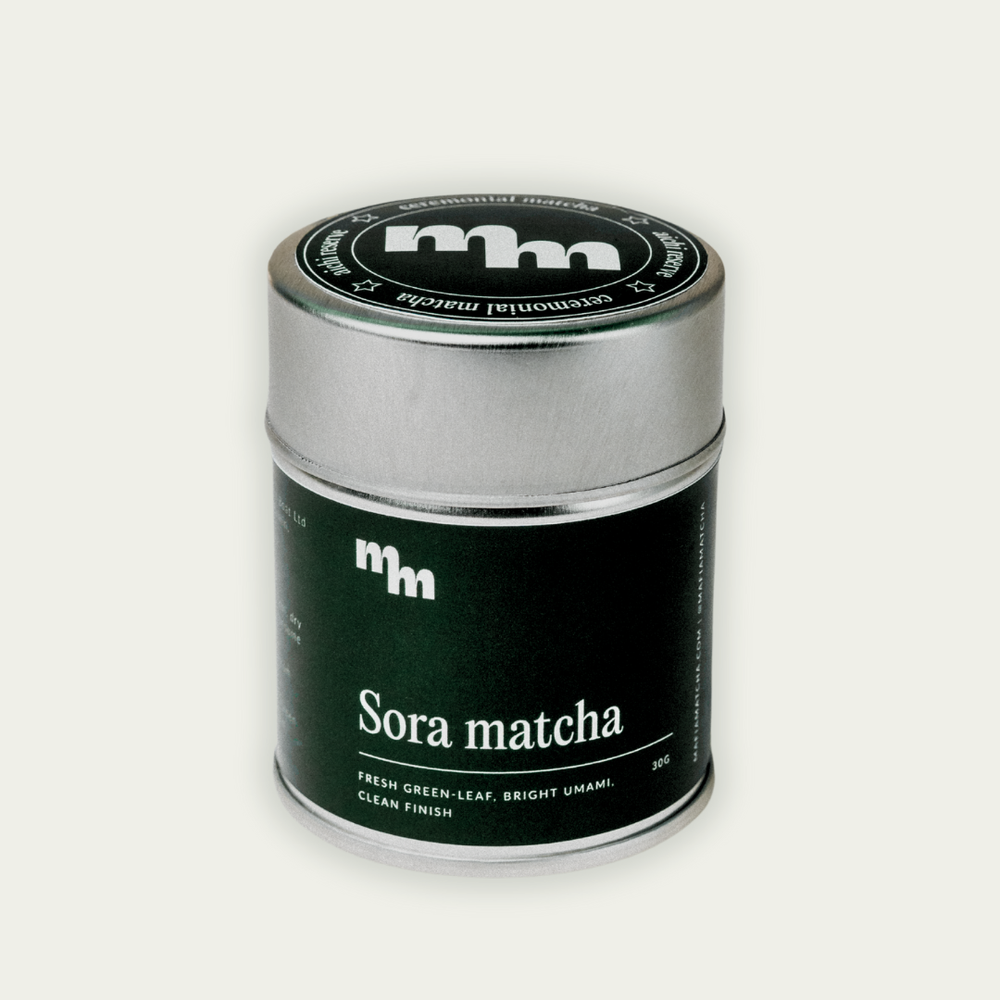 
                      Mafia Matcha Sora Aichi Collection ceremonial grade matcha 30g tin, organic Japanese matcha Ireland
                    